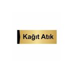 Özarslan Dizayn Kağıt Atık 5x20 cm Altın Renk Metal Yönlendirme Levhası