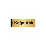 Özarslan Dizayn Kağıt Atık 7x20 cm Altın Renk Metal Yönlendirme Levhası