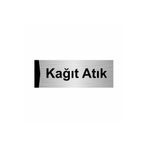Özarslan Dizayn Kağıt Atık 7x20 cm Gümüş Renk Metal Yönlendirme Levhası