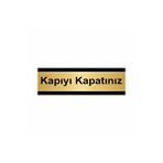 Özarslan Dizayn Kapıyı Kapatınız 7x20 cm Altın Renk Metal Yönlendirme Levhası