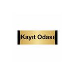 Özarslan Dizayn Kayıt Odası 10x20 cm Altın Renk Metal Yönlendirme Levhası