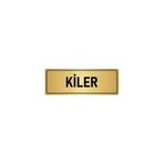 Özarslan Dizayn Kiler 5x20 cm Altın Renk Metal Yönlendirme Levhası