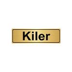 Özarslan Dizayn Kiler 7x20 cm Altın Renk Metal Yönlendirme Levhası
