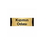 Özarslan Dizayn Kızımın Odası 10x20 cm Altın Renk Metal Yönlendirme Levhası