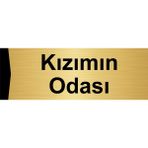 Özarslan Dizayn Kızımın Odası 5x20 cm Altın Renk Metal Yönlendirme Levhası