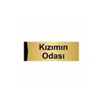Özarslan Dizayn Kızımın Odası 7x20 cm Altın Renk Metal Yönlendirme Levhası