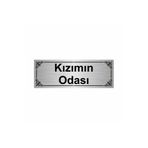 Özarslan Dizayn Kızımın Odası 7x20 cm Gümüş Renk Metal Yönlendirme Levhası
