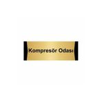 Özarslan Dizayn Kompresör Odası 5x20 cm Altın Renk Metal Yönlendirme Levhası