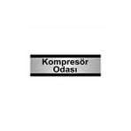 Özarslan Dizayn Kompresör Odası 7x20 cm Gümüş Renk Metal Yönlendirme Levhası