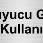 Özarslan Dizayn Koruyucu Gözlük Kullanın 5x20 cm Gümüş Renk Metal Yönlendirme Levhası