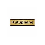 Özarslan Dizayn Kütüphane 7x20 cm Altın Renk Metal Yönlendirme Levhası