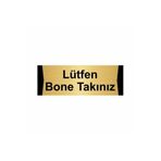 Özarslan Dizayn Lütfen Bone Takınız 5x20 cm Altın Renk Metal Yönlendirme Levhası