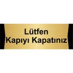 Özarslan Dizayn Lütfen Kapıyı Kapatınız 5x20 cm Altın Renk Metal Yönlendirme Levhası