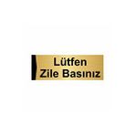 Özarslan Dizayn Lütfen Zile Basınız 10x20 cm Altın Renk Metal Yönlendirme Levhası