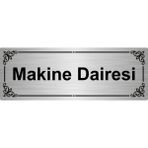Özarslan Dizayn Makine Dairesi 7x20 cm Metal Gümüş Renk Metal Yönlendirme Levhası