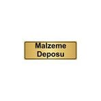 Özarslan Dizayn Malzeme Deposu 7x20 cm Altın Renk Metal Yönlendirme Levhası