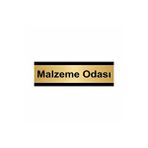 Özarslan Dizayn Malzeme Odası 10x20 cm Altın Renk Metal Yönlendirme Levhası