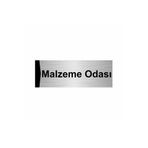 Özarslan Dizayn Malzeme Odası 10x20 cm Gümüş Renk Metal Yönlendirme Levhası
