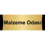 Özarslan Dizayn Malzeme Odası 5x20 cm Altın Renk Metal Yönlendirme Levhası