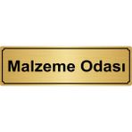 Özarslan Dizayn Malzeme Odası 7x20 cm Metal Altın Renk Metal Yönlendirme Levhası