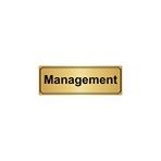 Özarslan Dizayn Managament 10x20 cm Altın Renk Metal Yönlendirme Levhası