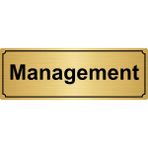 Özarslan Dizayn Managament 7x20 cm Altın Renk Metal Yönlendirme Levhası