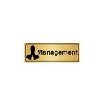 Özarslan Dizayn Management 7x20 cm Altın Renk Metal Yönlendirme Levhası