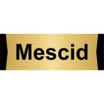 Özarslan Dizayn Mescid 10x20 cm Altın Renk Metal Yönlendirme Levhası