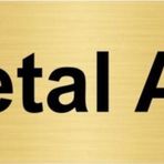 Özarslan Dizayn Metal Atık 7x20 cm Altın Renk Metal Yönlendirme Levhası
