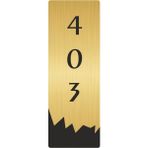 Özarslan Dizayn Metal Departman Kapı Isimliği Yönlendirme Levhası 403 (Dikey) 7X20 cm Altın Renk