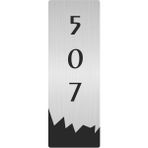 Özarslan Dizayn Metal Departman Kapı Isimliği Yönlendirme Levhası 507 (Dikey) 10X20 cm Gümüş Renk
