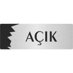 Özarslan Dizayn Metal Departman Kapı Isimliği Yönlendirme Levhası Açık 7X20 cm Gümüş Renk