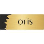 Özarslan Dizayn Metal Departman Kapı Isimliği Yönlendirme Levhası Ofis 5X20 cm Altın Renk
