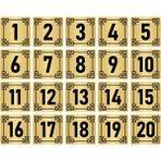 Özarslan Dizayn Metal Kapı Masa Dolap Numara Levhası 4X4 cm Altın Renk 20 Adet (1…20)