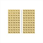 Özarslan Dizayn Metal Kapı Masa Dolap Numarası Levha 10 x 10 cm Altın Renk 100 Adet (1…100)