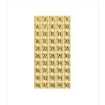 Özarslan Dizayn Metal Kapı Masa Dolap Numarası Levha 10 x 10 cm Altın Renk 50 Adet (1…50)