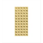Özarslan Dizayn Metal Kapı Masa Dolap Numarası Levha 10 x 10 cm Altın Renk 55 Adet (1…55)