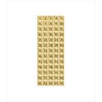 Özarslan Dizayn Metal Kapı Masa Dolap Numarası Levha 10 x 10 cm Altın Renk 65 Adet (1…65)