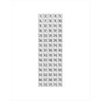 Özarslan Dizayn Metal Kapı Masa Dolap Numarası Levha 10 x 10 cm Gümüş Renk 75 Adet (1…75)