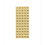 Özarslan Dizayn Metal Kapı Masa Dolap Numarası Levha 4 x 4 cm Altın Renk 60 Adet (1…60)
