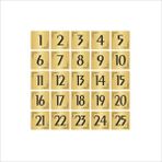 Özarslan Dizayn Metal Kapı Masa Dolap Numarası Levha 5 x 5 cm Altın Renk 25 Adet (1…25)