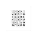 Özarslan Dizayn Metal Kapı Masa Dolap Numarası Sade Model 10X10cm Gümüş Renk 30 Adet (1…30)