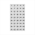 Özarslan Dizayn Metal Kapı Masa Dolap Numarası Sade Model 3,5 x 3,5 cm Gümüş Renk 45 Adet (1…45)