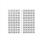 Özarslan Dizayn Metal Kapı Masa Dolap Numarası Sade Model 5 x 5 cm Gümüş Renk 100 Adet (1…100)