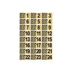 Özarslan Dizayn Metal Kapı Masa Dolap Posta Kutusu Numarası 4x8 Cm Altın Renk (1…24)