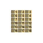Özarslan Dizayn Metal Kapı Masa Dolap Posta Kutusu Numarası 6x12 Cm Altın Renk (1…18)