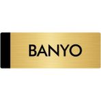 Özarslan Dizayn Metal Yönlendirme Levhası Departman Kapı İsimliği Banyo 5 x 20 cm Altın