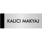 Özarslan Dizayn Metal Yönlendirme Levhası Departman Kapı İsimliği Kalıcı Makyaj 5 x 20 cm Gümüş