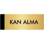 Özarslan Dizayn Metal Yönlendirme Levhası Departman Kapı İsimliği Kan Alma 10 x 20 cm Altın