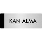 Özarslan Dizayn Metal Yönlendirme Levhası Departman Kapı İsimliği Kan Alma 5 x 20 cm Gümüş